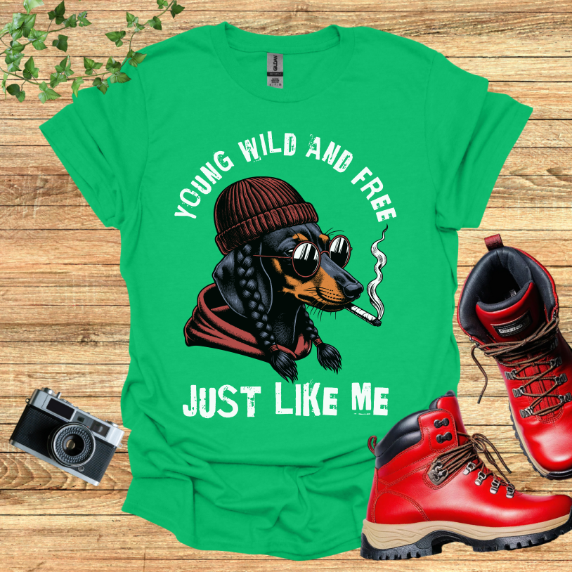 Dachshund Wild and Free T-Shirt