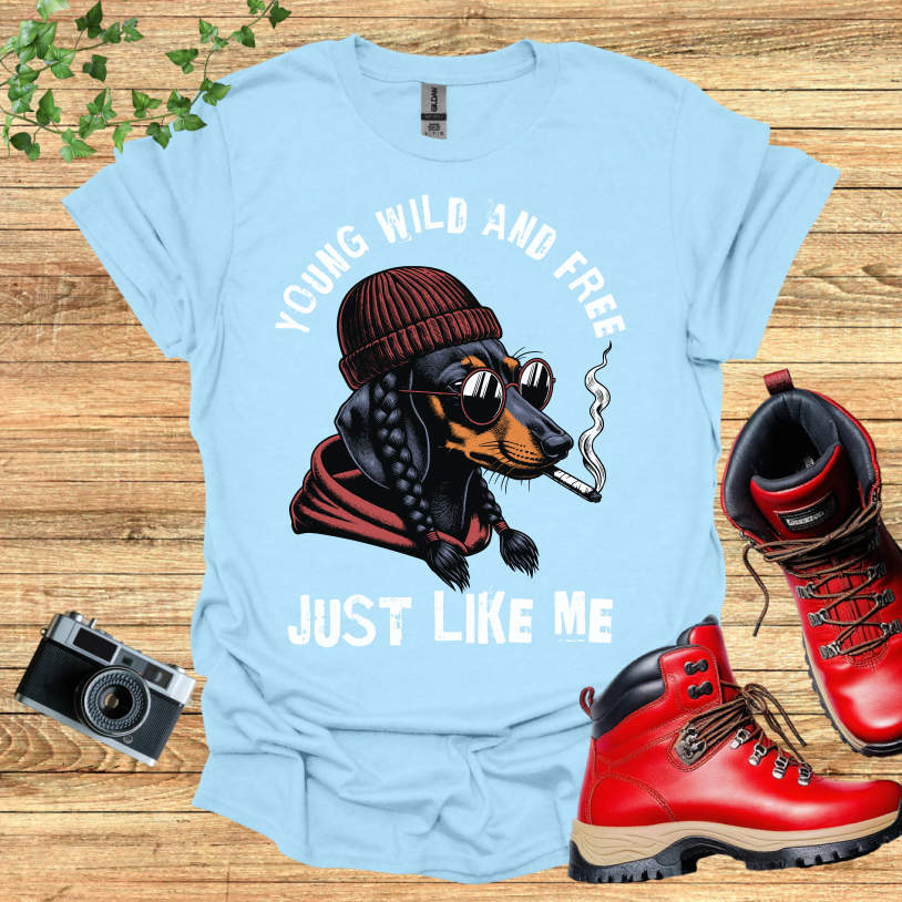 Dachshund Wild and Free T-Shirt