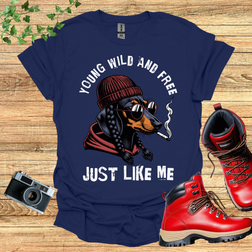 Dachshund Wild and Free T-Shirt