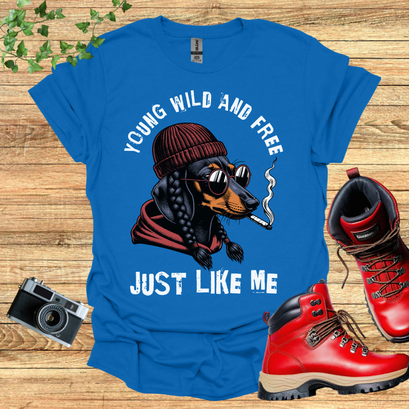 Dachshund Wild and Free T-Shirt