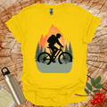 Black Biker Trees Sunset T-Shirt