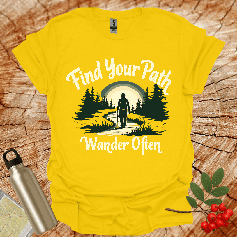 Find Your Path Wander Often Rainbow T-Shirt