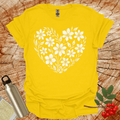 Floral Design Heart T-Shirt