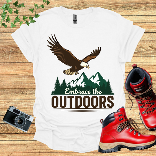Embrace the Outdoors Eagle Snowy Mountains T-Shirt