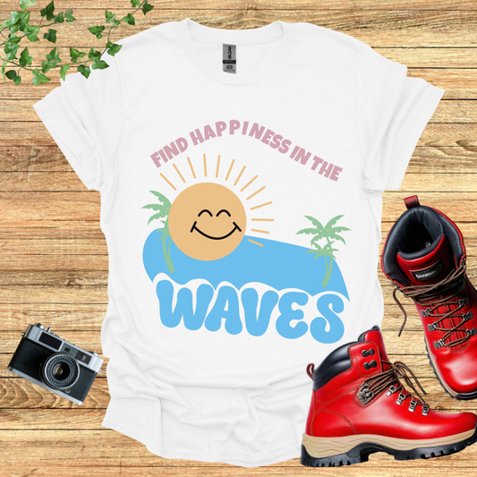 Find Hapiness In The Waves T-Shirt