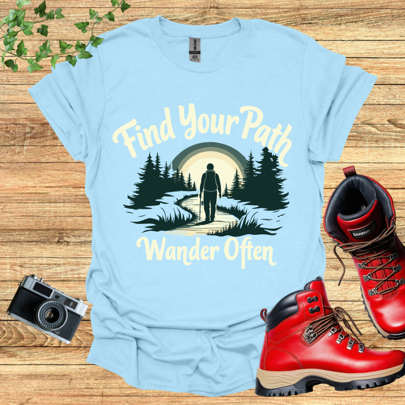 Find Your Path Wander Often Rainbow T-Shirt
