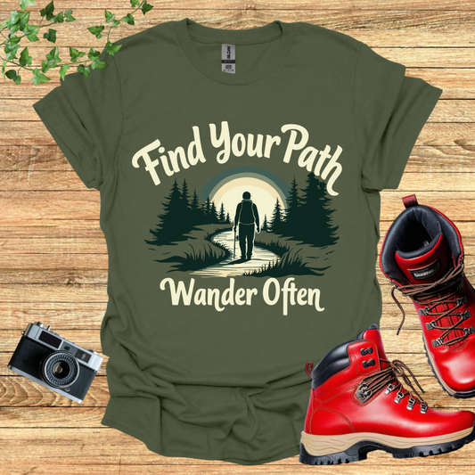 Find Your Path Wander Often Rainbow T-Shirt