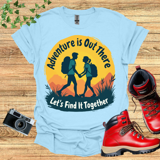 Girl Boy Hiker Lets find it Together T-Shirt