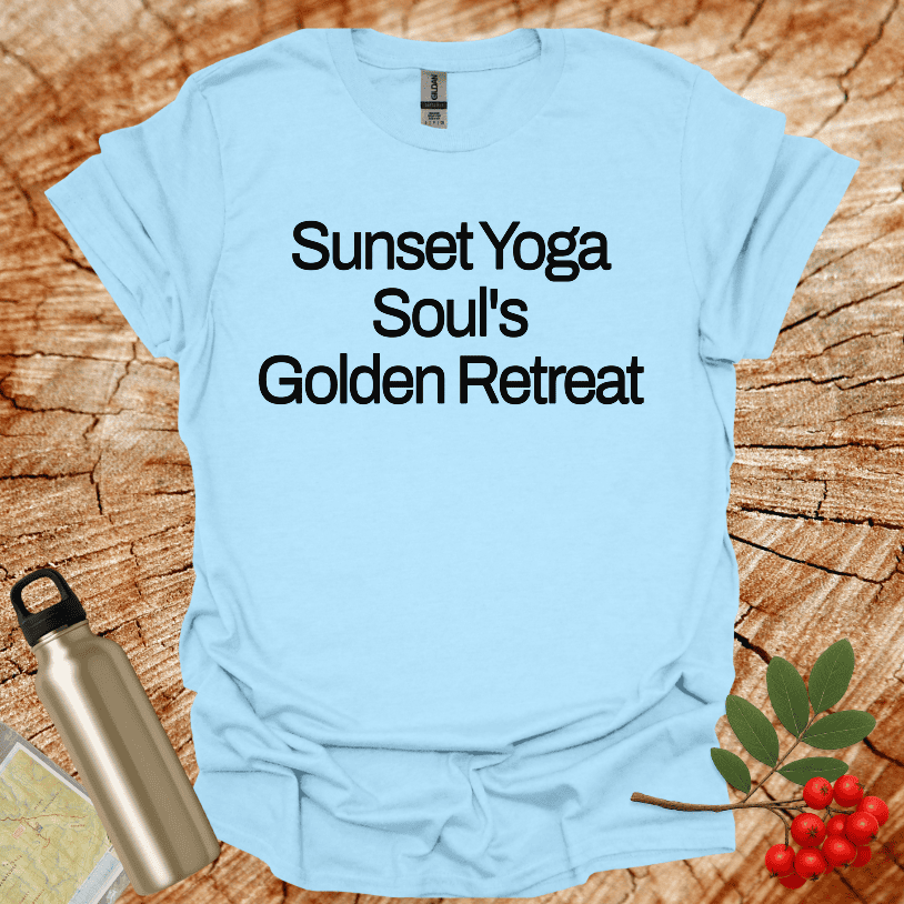 Sunset Yoga Souls Golden Retreat T-Shirt
