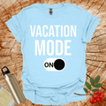 Vacation Mode ON Black T-Shirt
