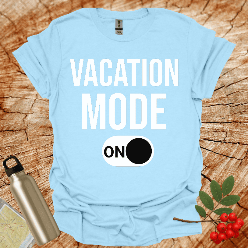 Vacation Mode ON Black T-Shirt