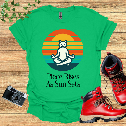 Piece Rises As Sun Sets T-Shirt
