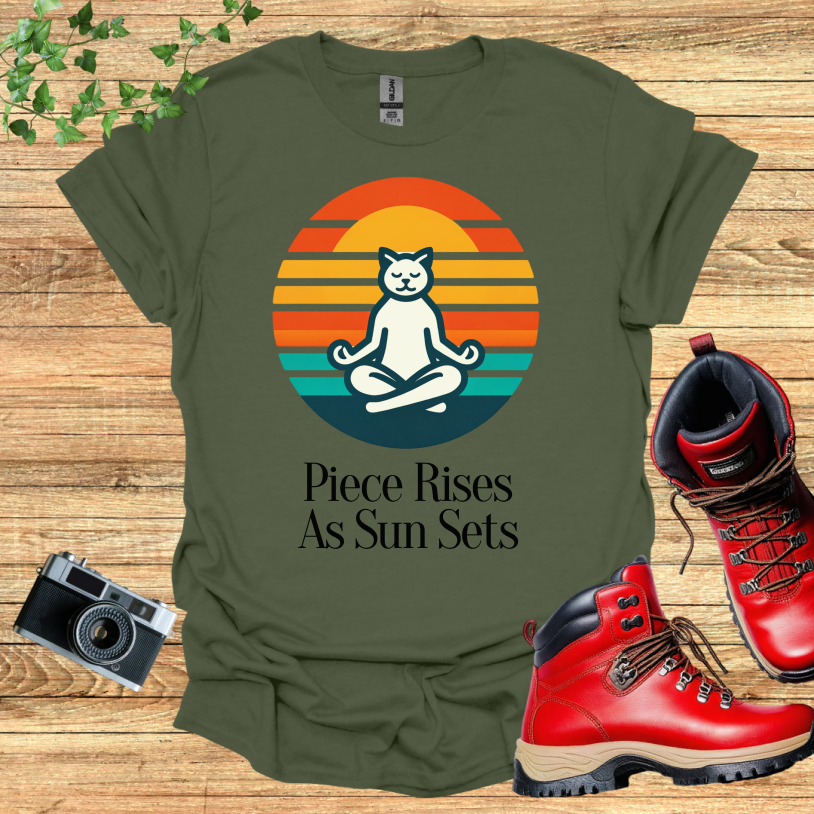 Piece Rises As Sun Sets T-Shirt
