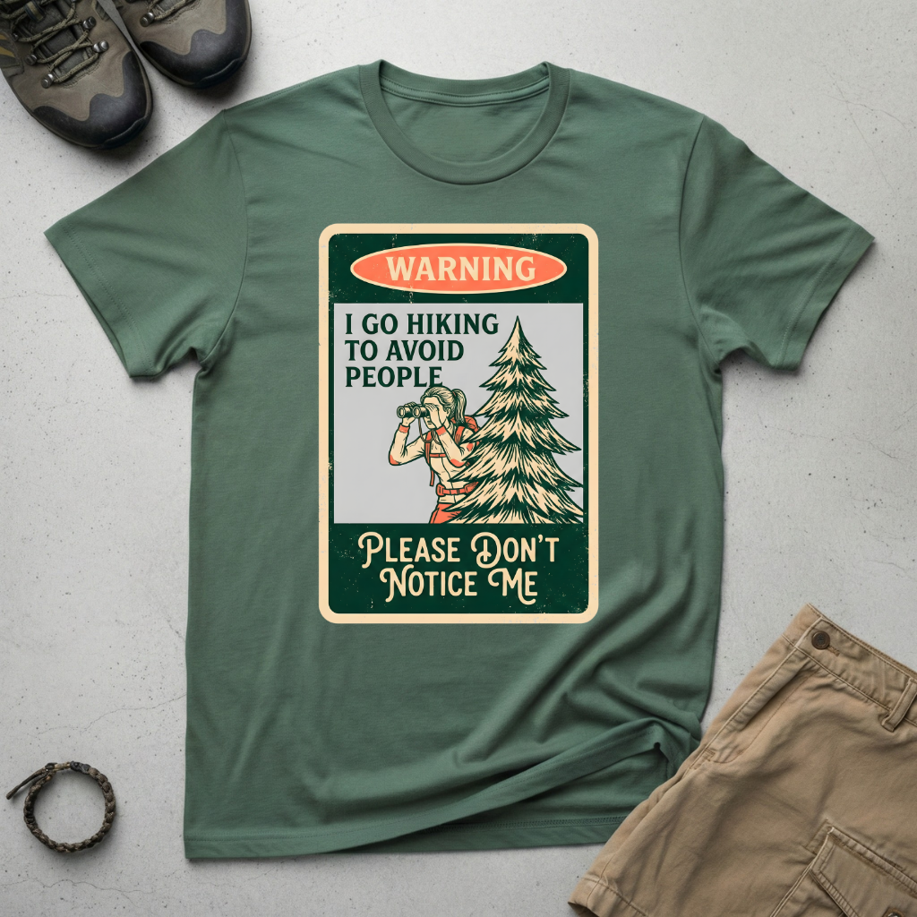 Introvert Hiker Sign T-Shirt