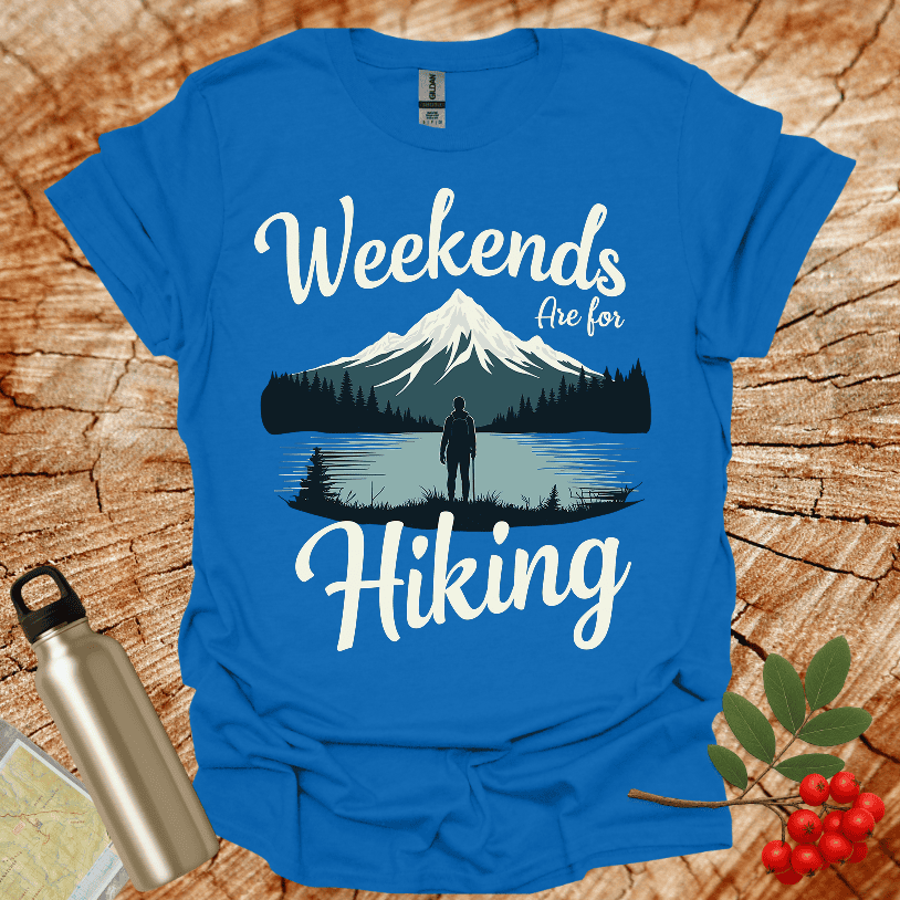 Weekends Are For Hiking Snowy Mountain T-Shirt