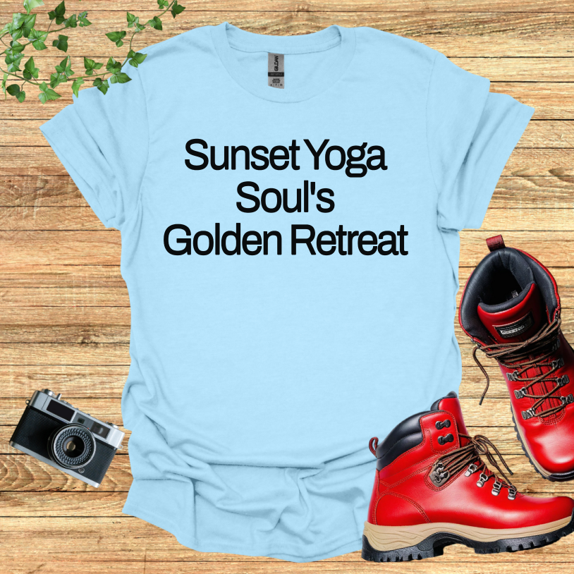 Sunset Yoga Souls Golden Retreat T-Shirt