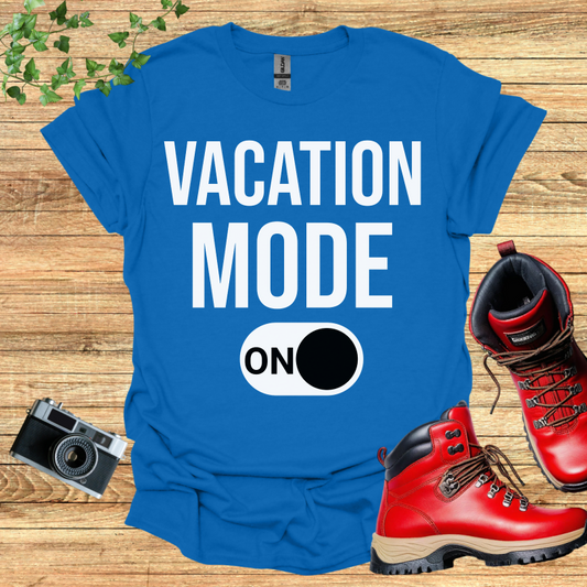 Vacation Mode ON Black T-Shirt