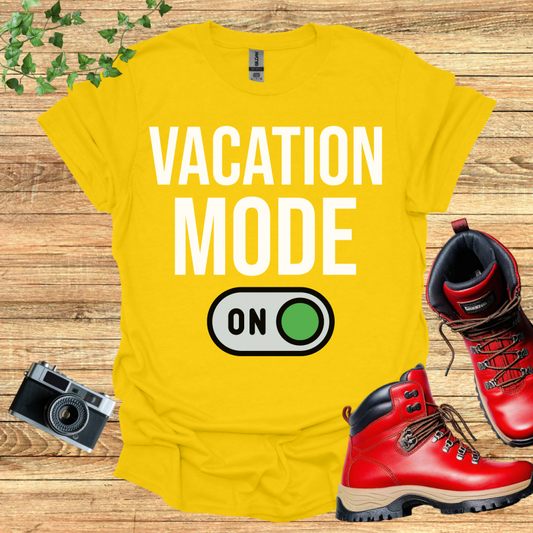 Vacation Mode ON Green T-Shirt
