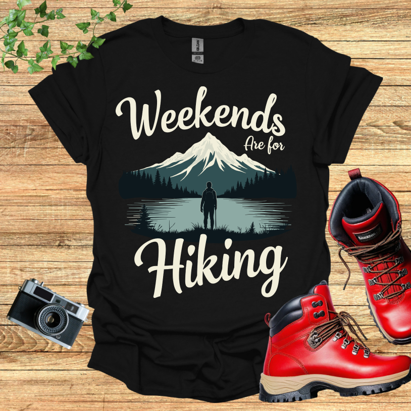 Weekends Are For Hiking Snowy Mountain T-Shirt