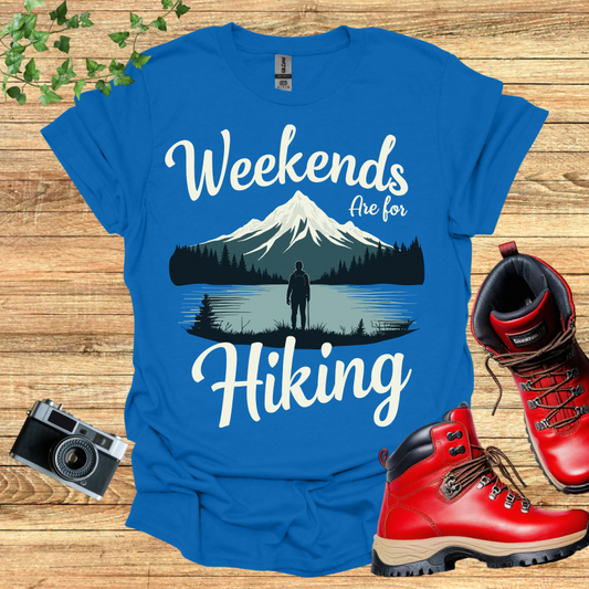 Weekends Are For Hiking Snowy Mountain T-Shirt
