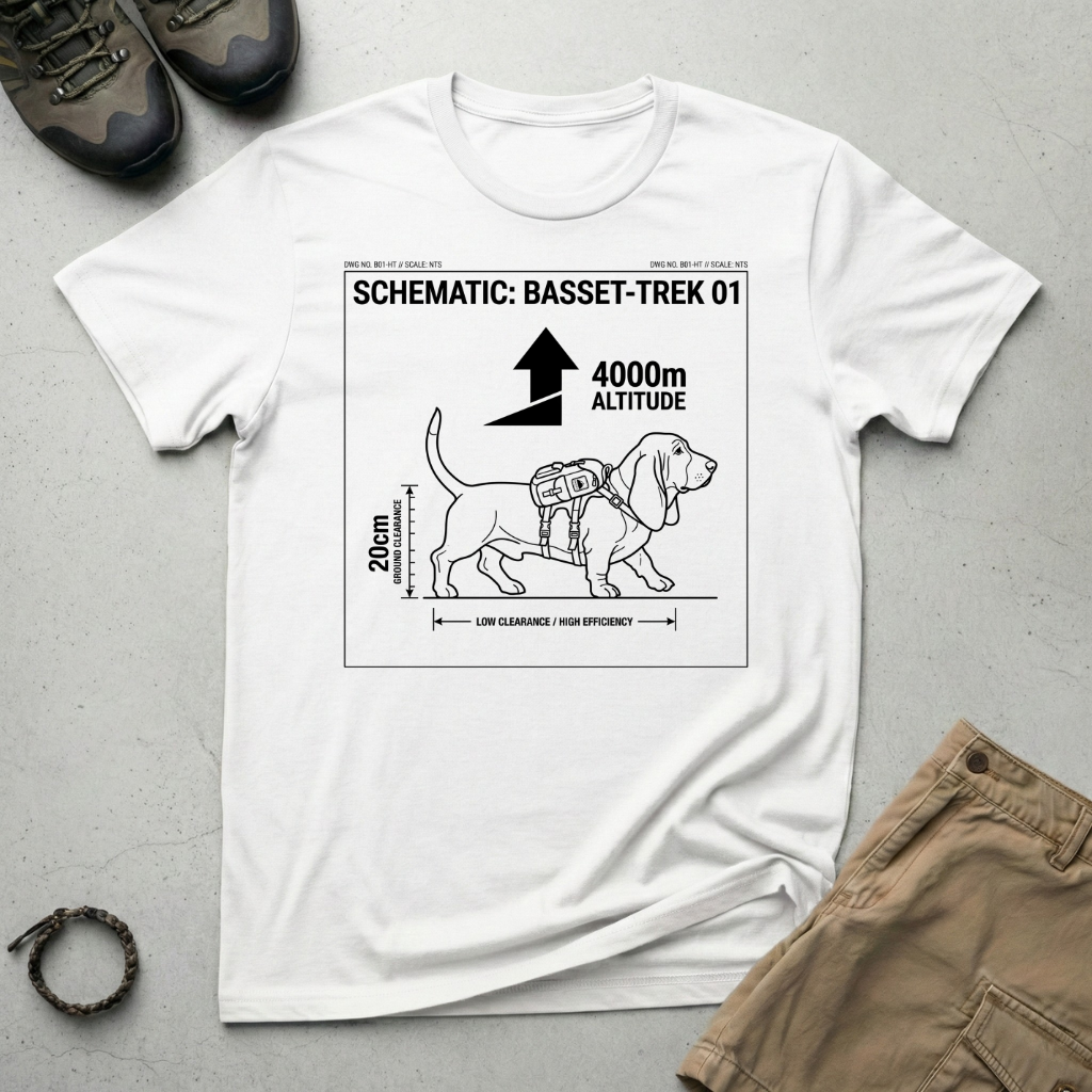Schematic Basset Trek T-Shirt